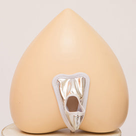 Silver Wet Look Metallic Pouch C String product view