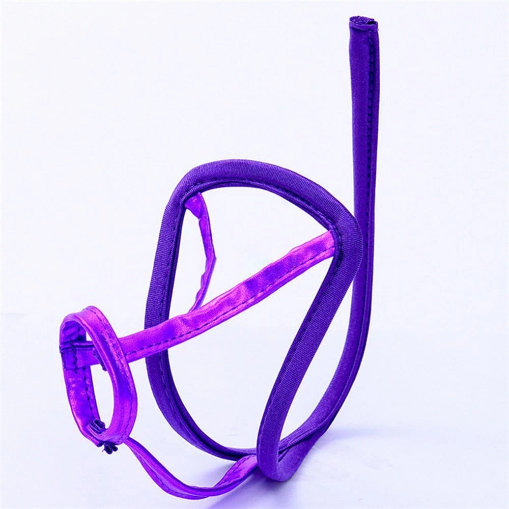 Purple Wet Look Harness Ring C String alternate view 6