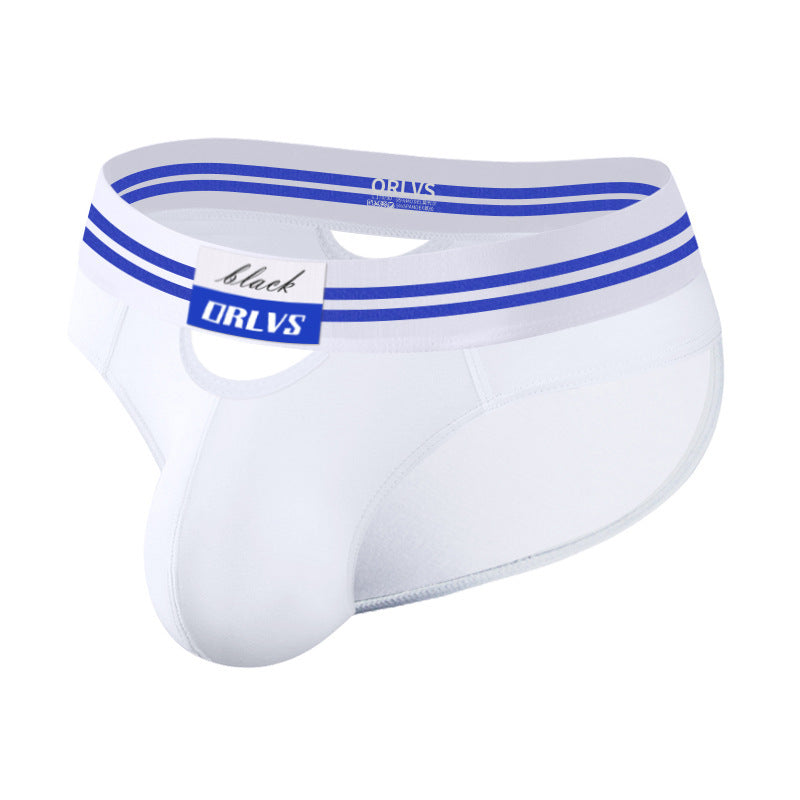 Flat lay of white Modal Front and Back Keyhole Brief