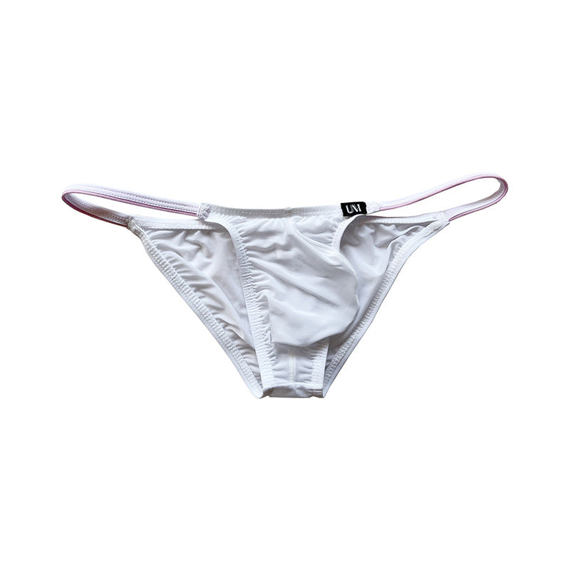 Detailed flat lay showing white Ice Silk Contrast Cord Cheeky Briefs