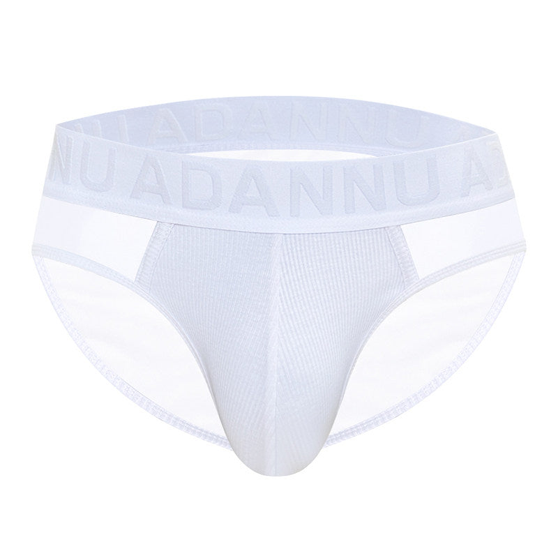 Flat lay of white Sheer Mesh Panel Contour Pouch Brief