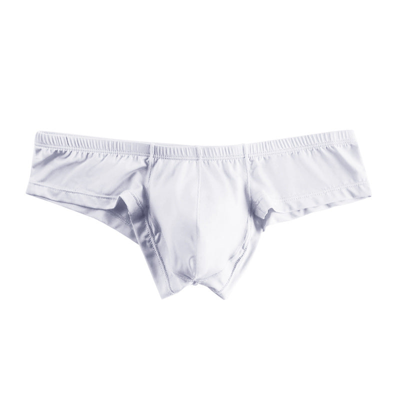 White Cheeky Micro Modal Low Rise Briefs flat lay