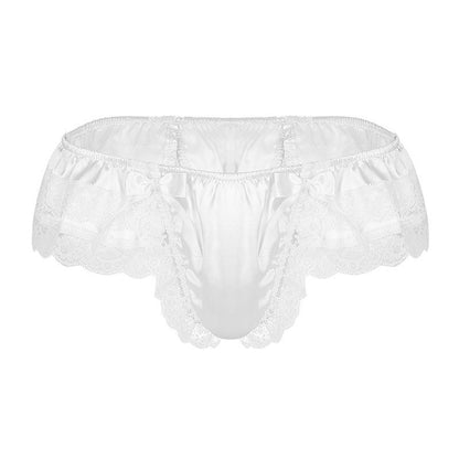 Frilly Satin Open Back Ruffle Panty