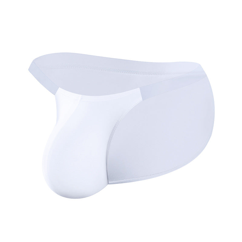 White Seamless High Cut Modal Clear Waistband Brief flat lay