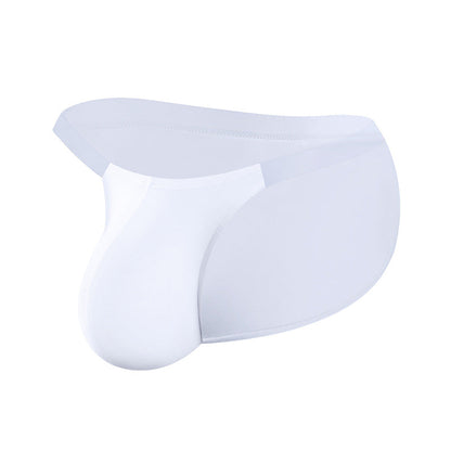 White Seamless High Cut Modal Clear Waistband Brief flat lay