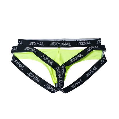 Additional product view of yellow Double Waistband Enhancing Pouch Jockstrap