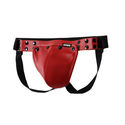Faux Leather Jockstrap Shoulder Harness Set