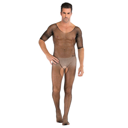 Black Crotchless Fishnet Bodystocking alternate view 6