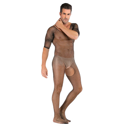 Black Crotchless Fishnet Bodystocking alternate view 5