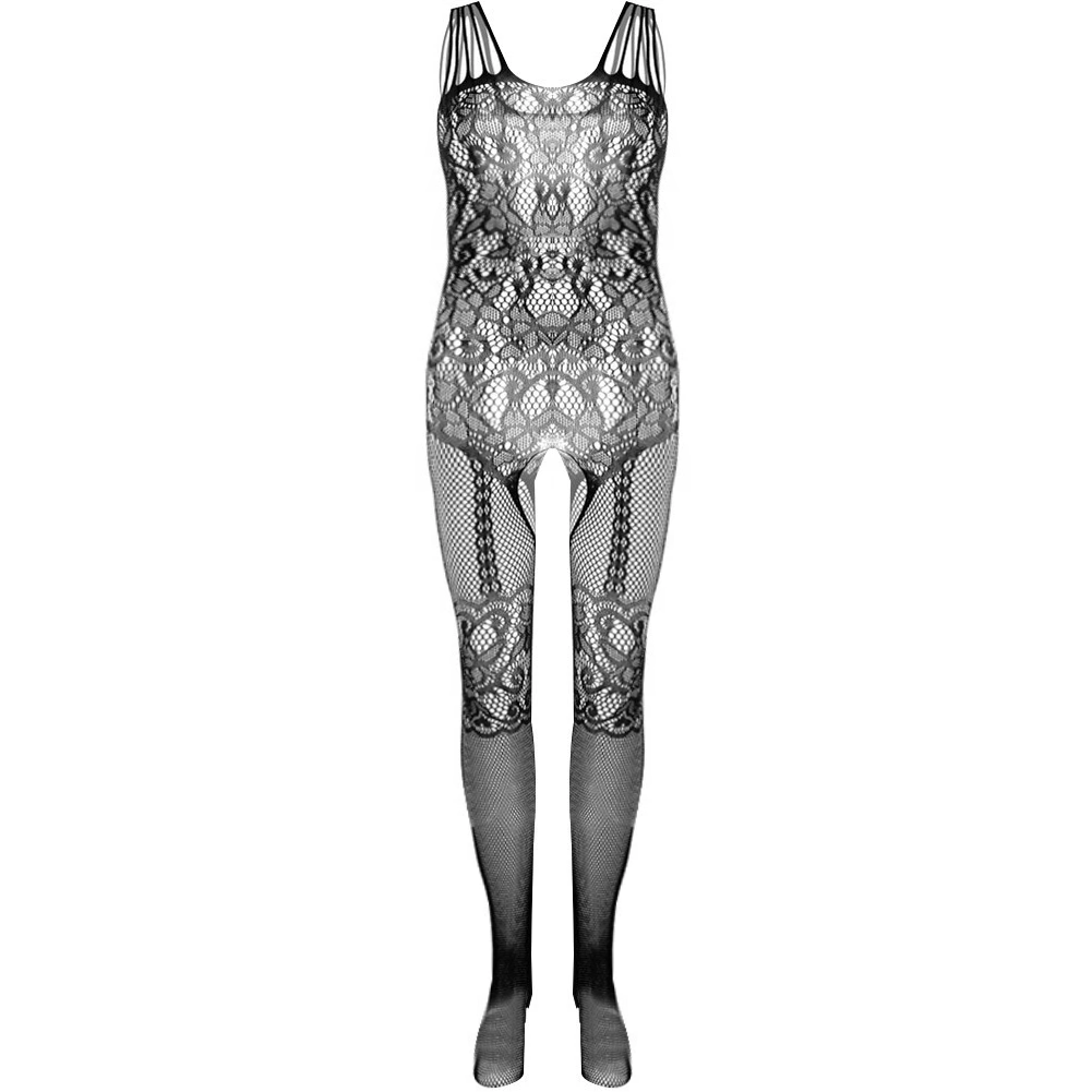 Cut Out Crotchless Fishnet Bodystocking
