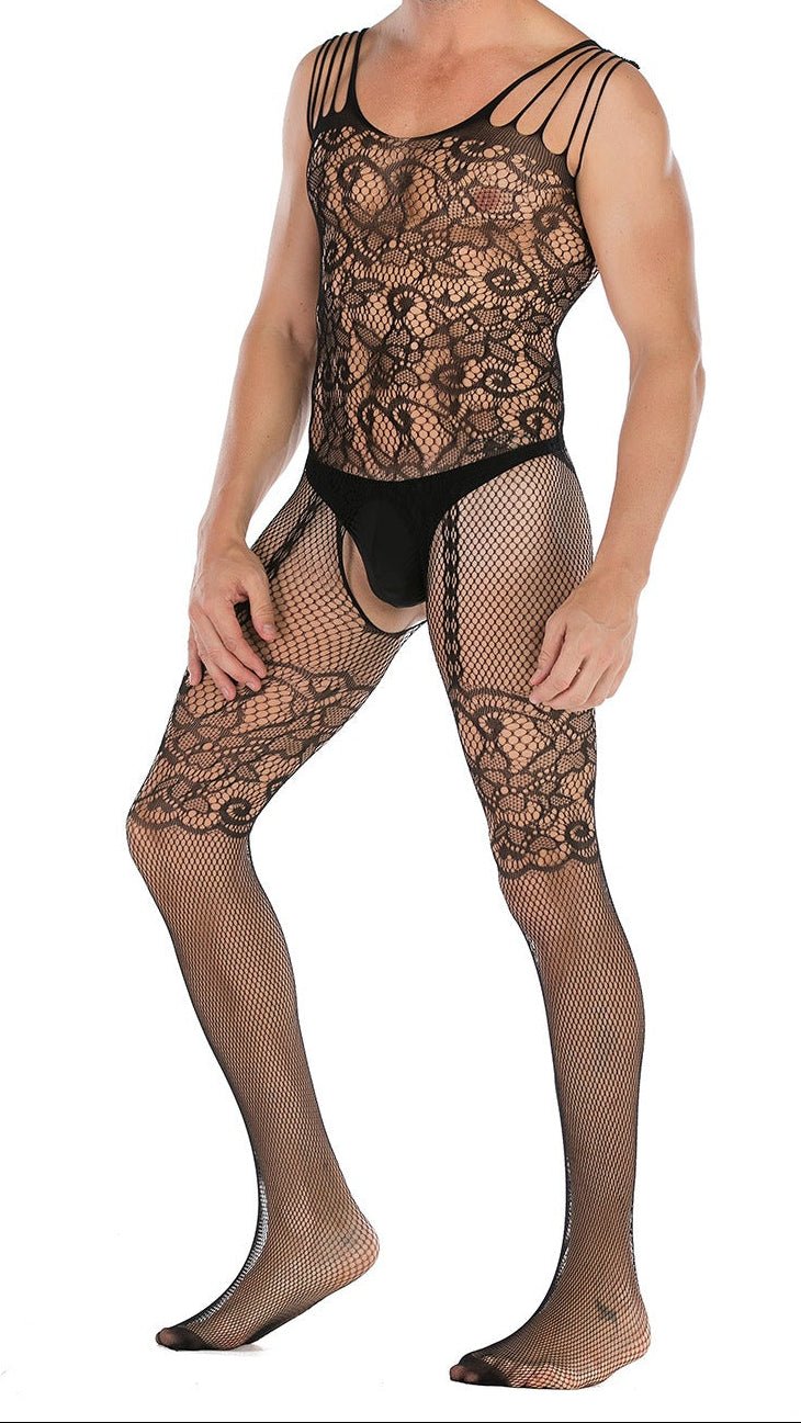 Cut Out Crotchless Fishnet Bodystocking alternate view 4